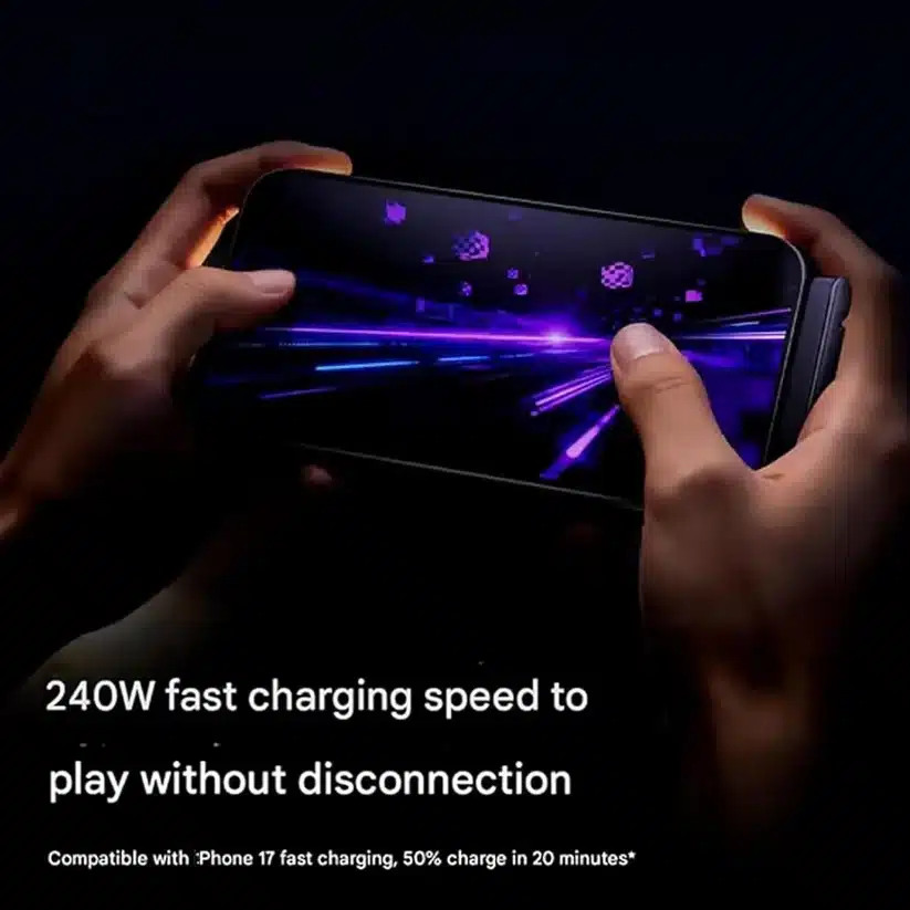 240W USB-C Fast Charging Cable with Integrated Metal Phone Stand - Image 3