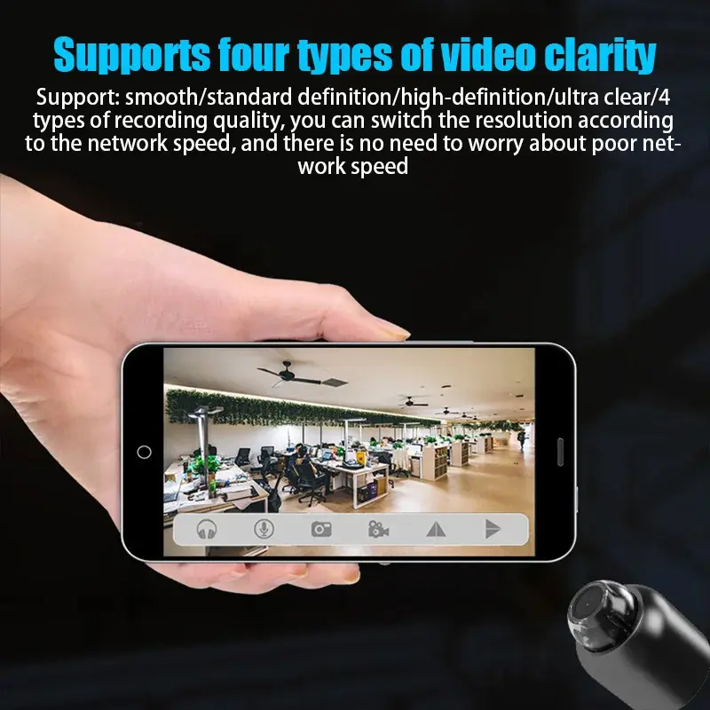 1080P HD Wireless X5 Mini WiFi Camera Included Sound Detector App Control for Home Office Micro USB - Image 3